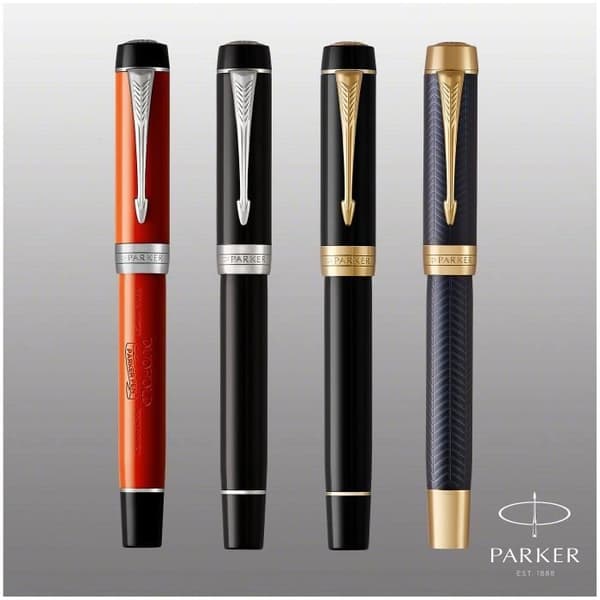 Stylo plume - PARKER - Duofold Centennial - Svart - 18K Guld - Presentförpackning