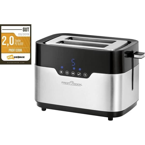 Brödrost - PROFICOOK - PC-TA 1170 - Touchsensor - 7 rostningsnivåer - Smulbricka