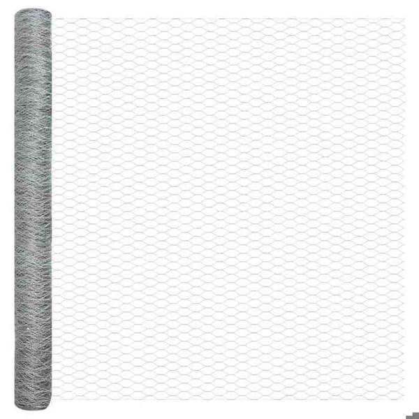 vidaXL Hexagonal stängsel Silver 1,5 x 10 m Galvaniserat stål 42005655