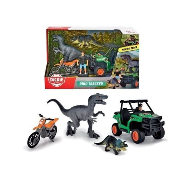 Dinosaur Hunter Box - Dickie - 1 ledad figur och 2 dinosaurier ingår