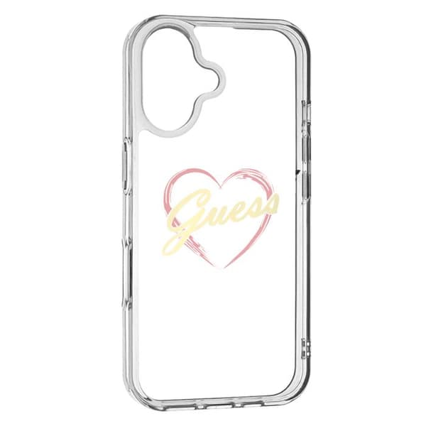 Guess Hardcase IML Heart för iPhone 16 Plus - Klar