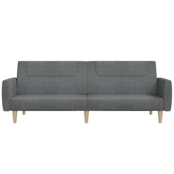 vidaXL 2-sits bäddsoffa ljusgrå tyg 375784