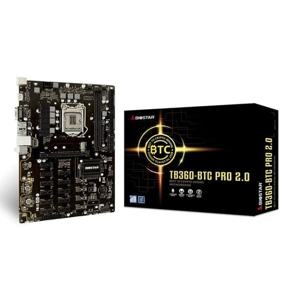 Biostar TB360-BTC PRO Moderkort Mining Intel B360 12 PCI-E 3.0 DDR4 32GB