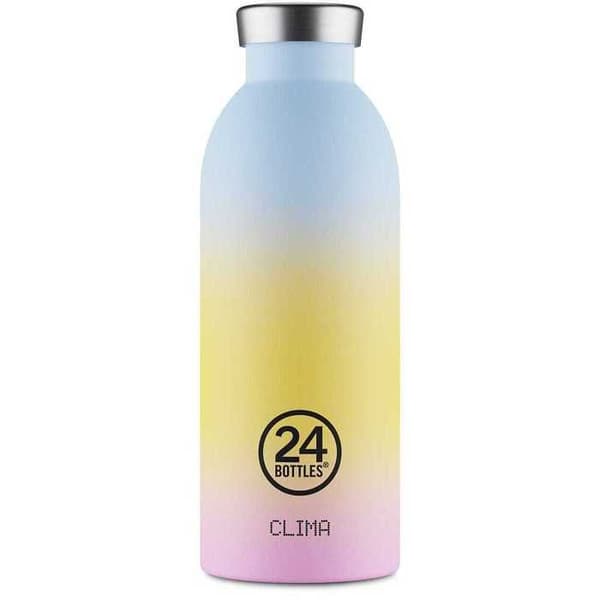 Flaskor - Rostfritt stål Ljusblå, Gul, Rosa - 24Bottles - 8059388262137