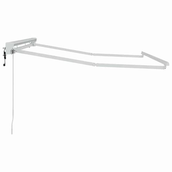 vidaXL Justerbart Markisram Vit 2,5 x 2 m Stål 42002531
