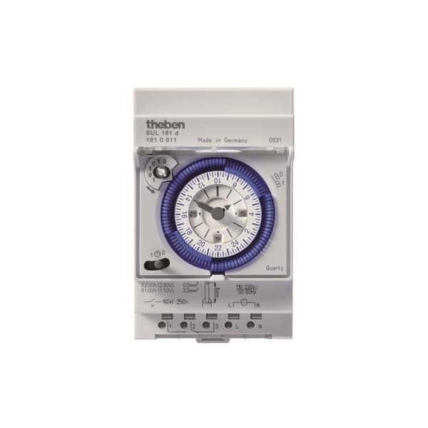 Theben 1810011 SUL 181 d - Analog klocka med programmering - 1 kanal - Dagsprogram