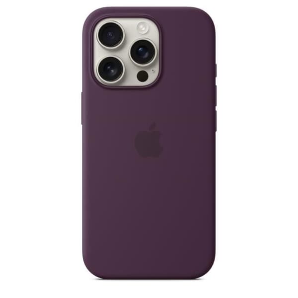 APPLE iPhone 16 Pro - Silikonfodral med MagSafe - Plommon