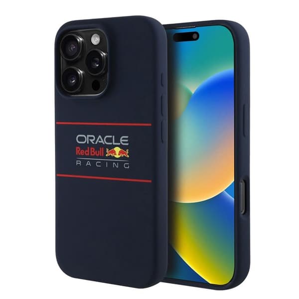 Mobilskal - RED BULL RACING - iPhone 16 Pro Max - Silikon - Centrerad logga - Robust