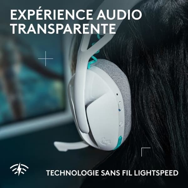 Spelhörlurar - Trådlös - Logitech G - G321 Lightspeed - Vit