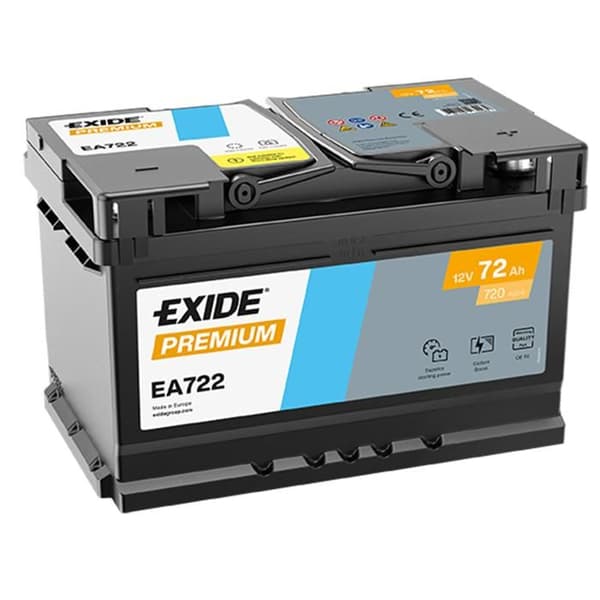 Bilbatteri EXIDE 72Ah/720A