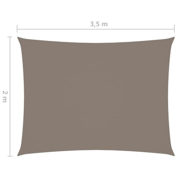 vidaXL Parasol Sail Oxford Tyg Rektangulär 2x3,5 m Taupe