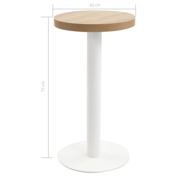 vidaXL Bistrobord Ljusbrun 40 cm MDF 286414