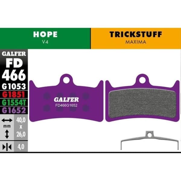 Bromskloss - Galfer - Hope V4 - Lila - 40 mm