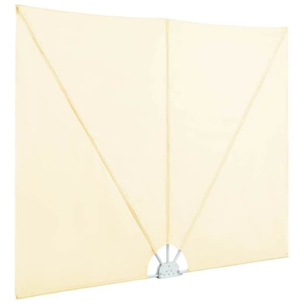 vidaXL Fällbart sidotak för terrass Creme 300 x 150 cm 44568