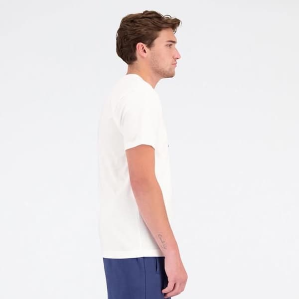 T-shirt för män i vitt NB STACKED VIT