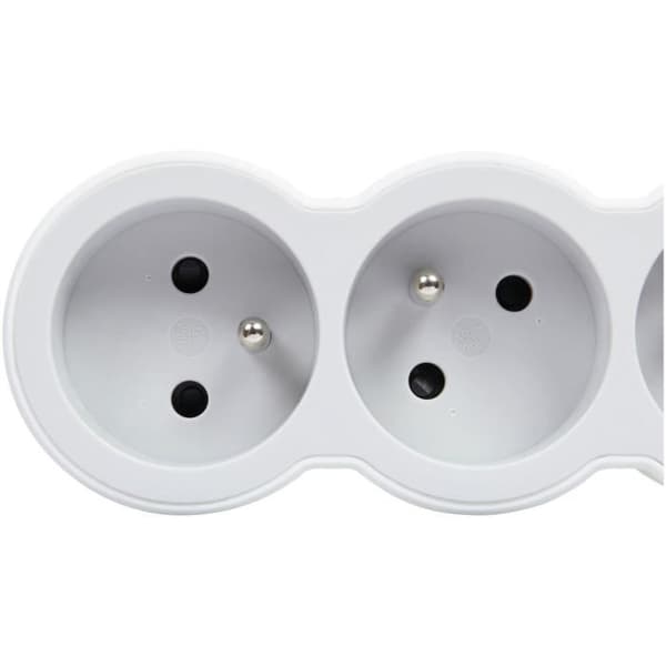 LEGRAND Multisockel FB 3x2P+E standard 1,5m 1mm² - Vit och grå