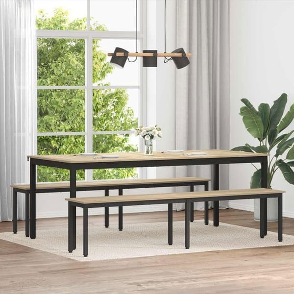 Banc Vidaxl banc Sonoma 200 x 35 x 45 cm Ingenjörsträ