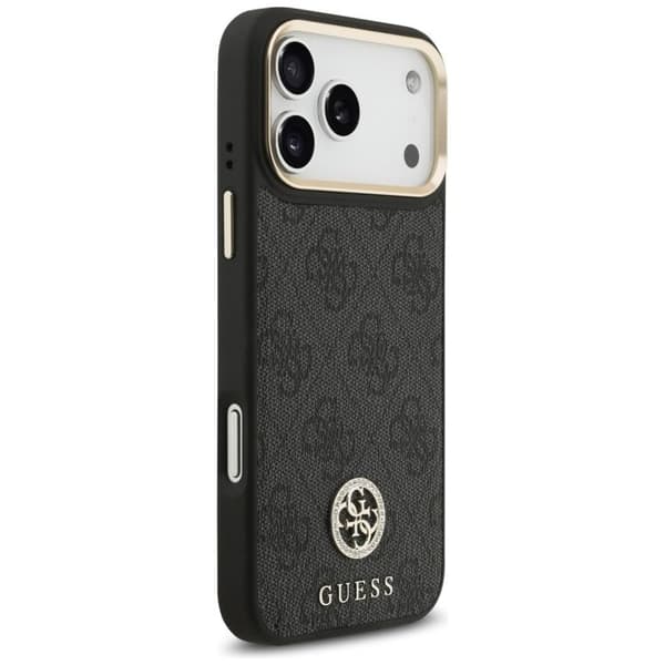 Coque Guess Hardcase 4G Strass Logo MagSafe för iPhone 17 Pro Max - Svart