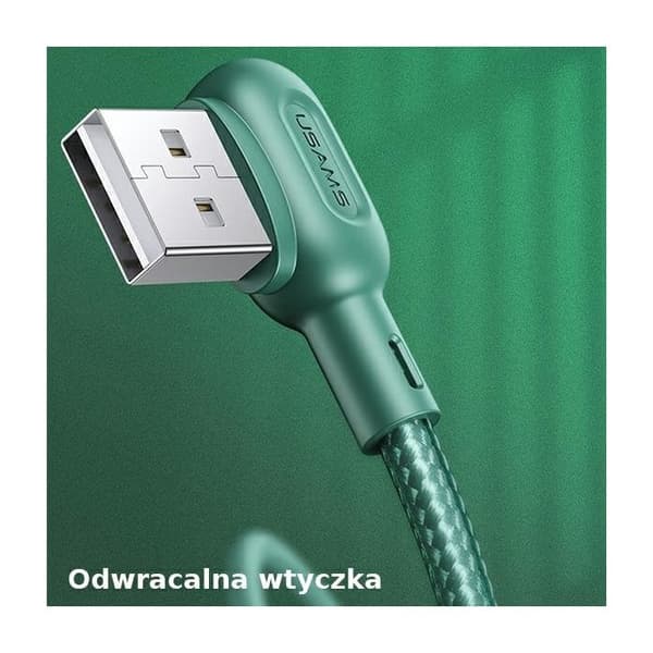 USAMS MicroUSB-kabel 1,2 m Snabbladdning Grön