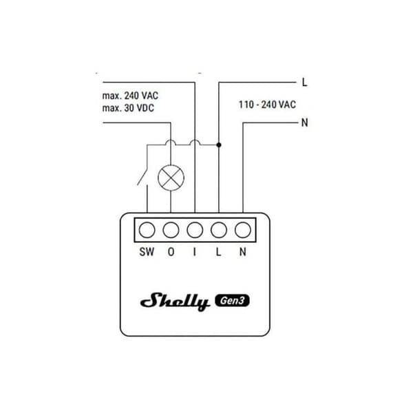 Elektriska strömbrytare Shelly SHELLY 1 MINI GEN3 Blå