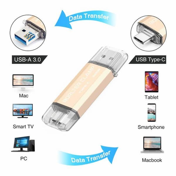 USB-minne Borlter klämma - TGX typ-c guld 32gb