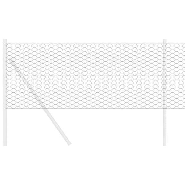 vidaXL Hexagonal stängsel Grå 0,5 x 100 m PVC 42005596