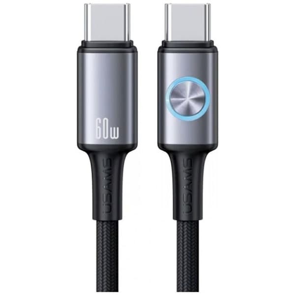 USAMS USB-C till USB-C 1,2 m Snabbladdning 60 W Silver