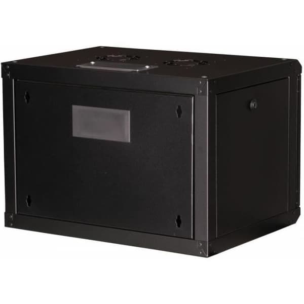 Server Rack - EQUIP - 07U - 600 x 450 mm - Glasdörr - Svart Metall