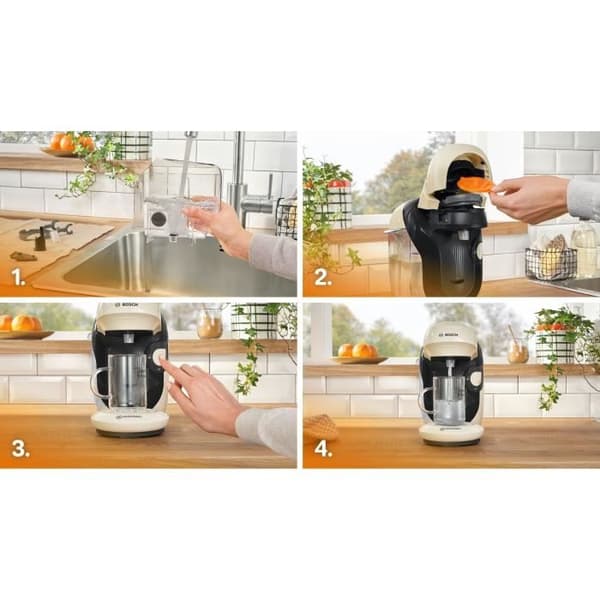 Multidryckesmaskin - BOSCH - TASSIMO - T11 Stil vanilj - 1400 W