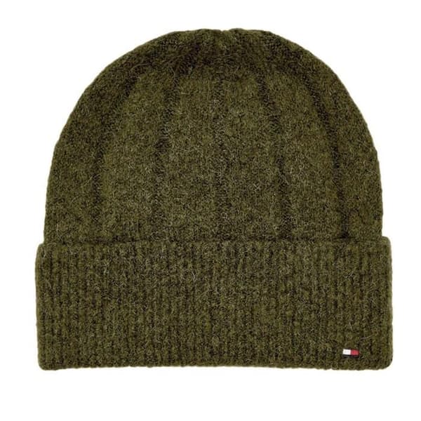 Grön mössa för män Tommy Hilfiger Fluffy