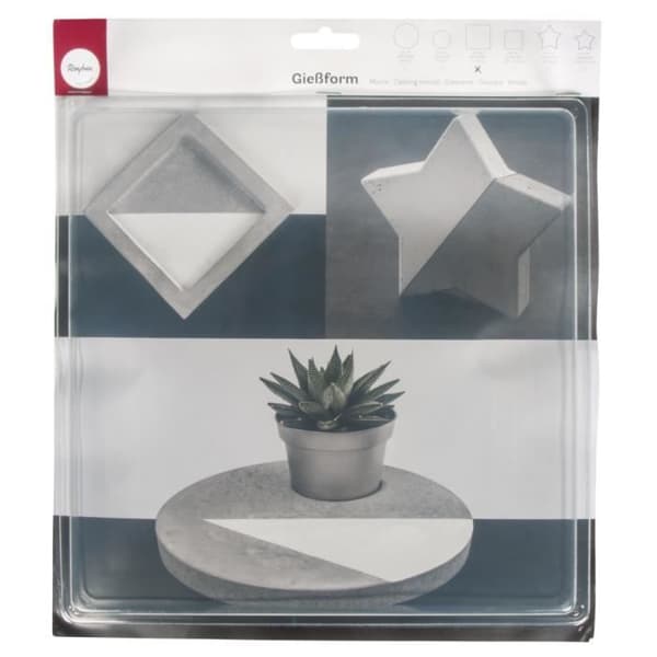 Kollapsform - Noname - Stor kvadrat - 25x25cm - Djup 4cm - Grå