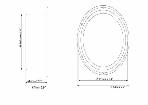 Krage - fläns - fixering Lirast 150mm Anslutningsfläns för väggfäste - Plaströrledning