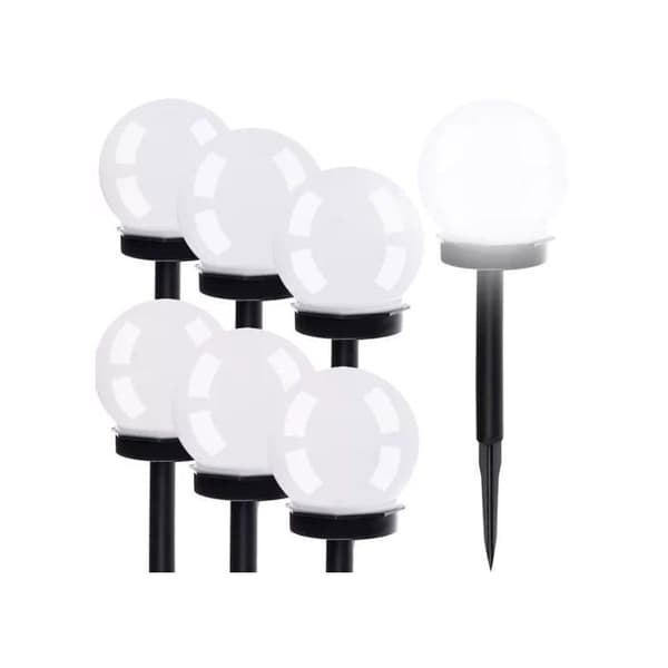 Solcellig trädgårdslampa - set med 6 bollar. 23562