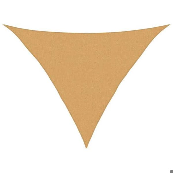 vidaXL Solskyddsduk 160 g/m² triangulär sand 2,5x2,5x3,5 m PEHD 4002053