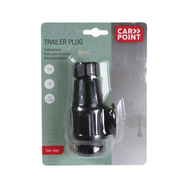 Fäste för släp - Jäger - 12V - 13 poler - ISO 11446