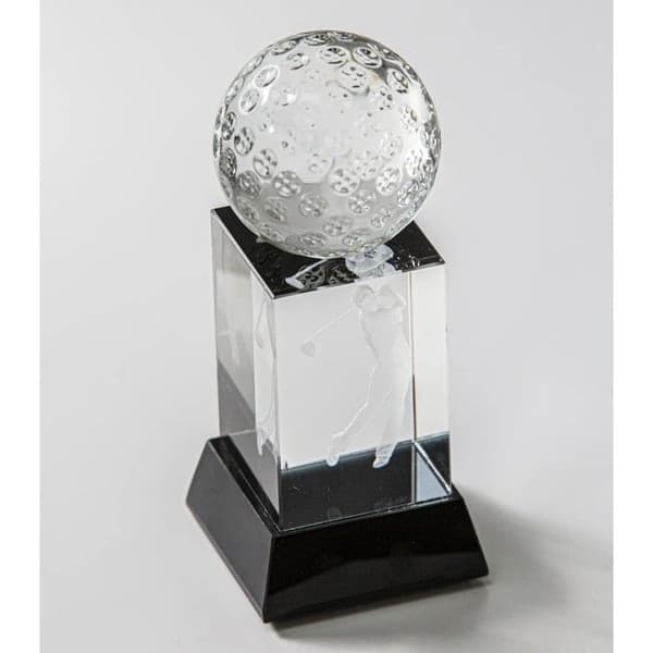 Crystal golf trofé Longridge Stirling 3D Driver