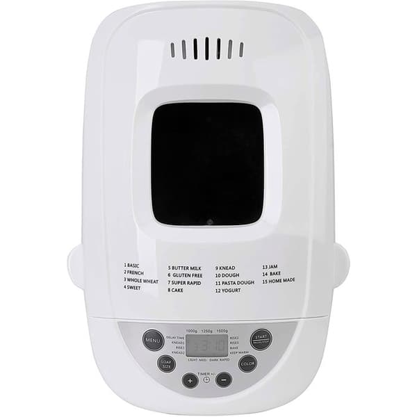 Brödmaskin, 15 Program, Glutenfri, Timer, Knådning, Bakning Adler AD6019 850W Vit