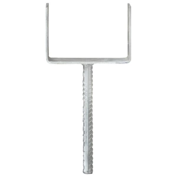 Stängselpinnar - VIDAXL - Silver - Galvaniserat stål - 12x6x30 cm - 6 st