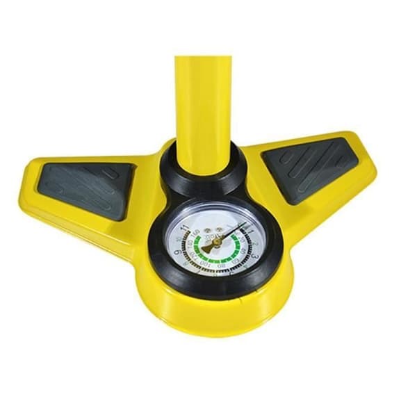 Fotpump - Optimiz - Stål och aluminium - Manometer 60mm - Dubbel plasthuvud