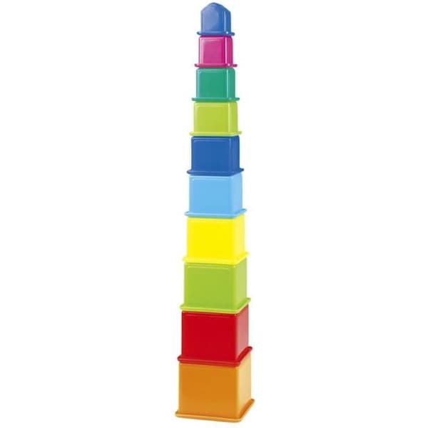 PlayGo Set med 16 stapelbara och geometriska kuber - 44286