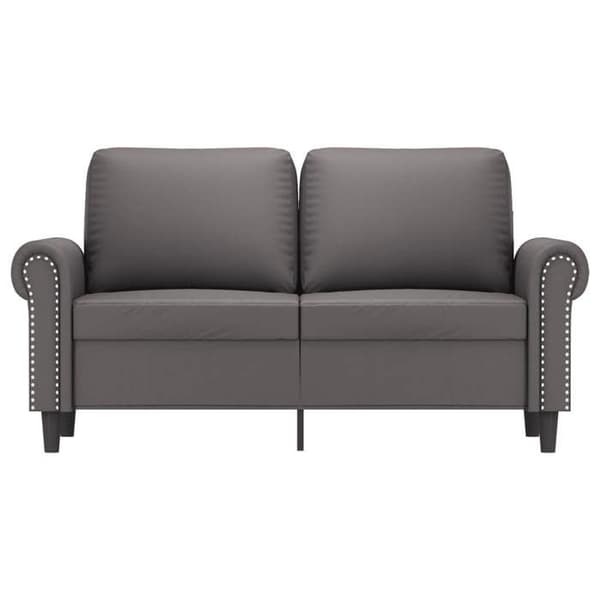 vidaXL 2-sits soffa grå 120 cm konstläder 359501