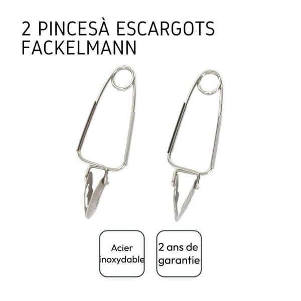 Snigelplockare - Fackelmann - 2-pack - Rostfritt stål - 15 x 6 cm - Ej diskmaskinssäker