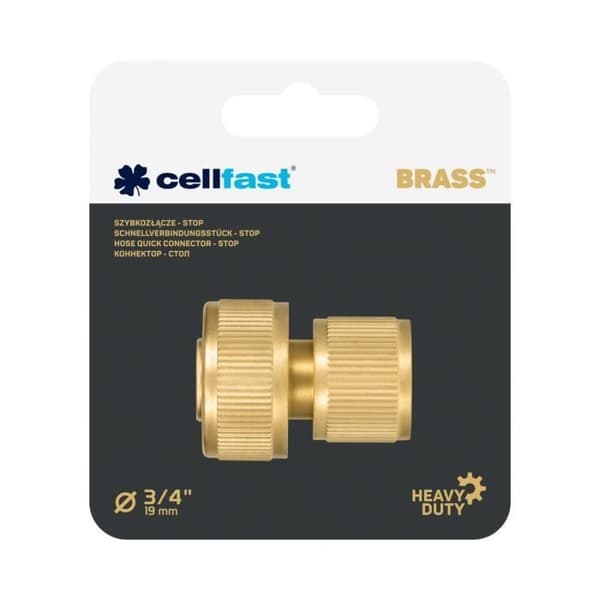 Snabbkoppling - CELLFAST - 52-825 - Mässing - 3/4" (19 mm) - 6 bar
