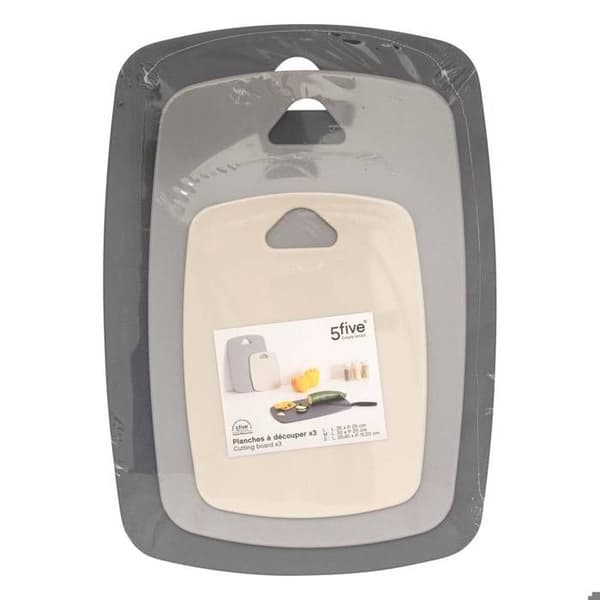 3 plastskärbrädor 35x25cm - 5 five simply smart