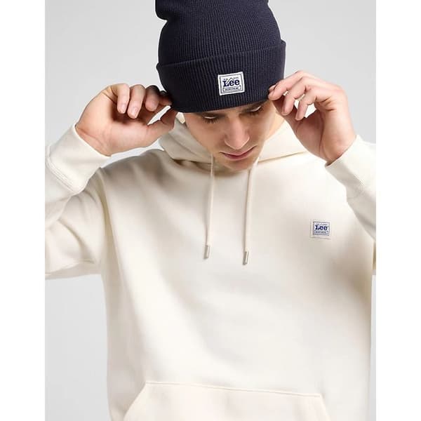 Blå ribbad Lee Bonnet Rivet Navy - uppvikt fåll Workwear