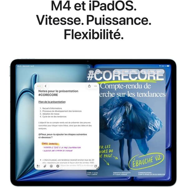 Apple - iPad Air M4 (2026) - 11" - Wi-Fi + Cellular - 128Go - Rymdgrå