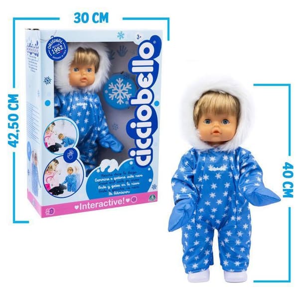 Cicciobello - Dansa i Snön, Interaktiv Docka, 42 cm, Vinterkläder, För barn från 3 år, CCBD6