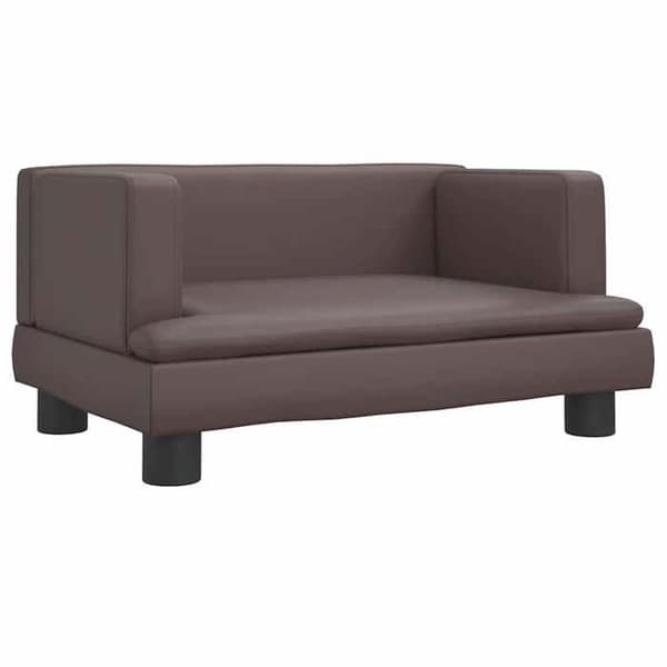 vidaXL Soffa för barn brun 60x40x30 cm konstläder, mini soffa, mini soffa-stol, mini soffa för barn, soffa 3196326