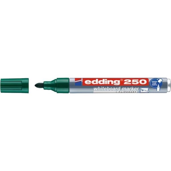 Whiteboard marker - EDDING - 250 - Pack of 10 - Tip 1,5-3 mm - Quick-drying ink