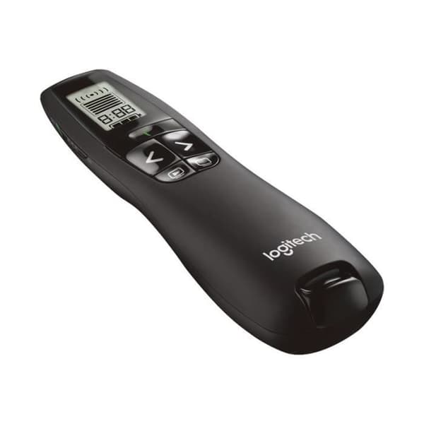 Presentationsfjärrkontroll - LOGITECH - R800 - Grön laserpekare - Räckvidd 30 meter - LCD-skärm